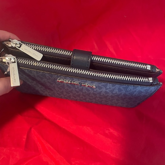 Michael Kors Blue Monogram Wallet - Picture 3 of 11